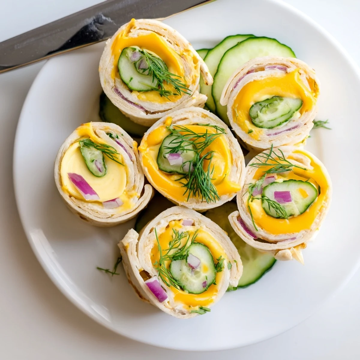 Crisp Pickle-in-a-Blanket snack with creamy cheese, perfect for parties or picnics.  