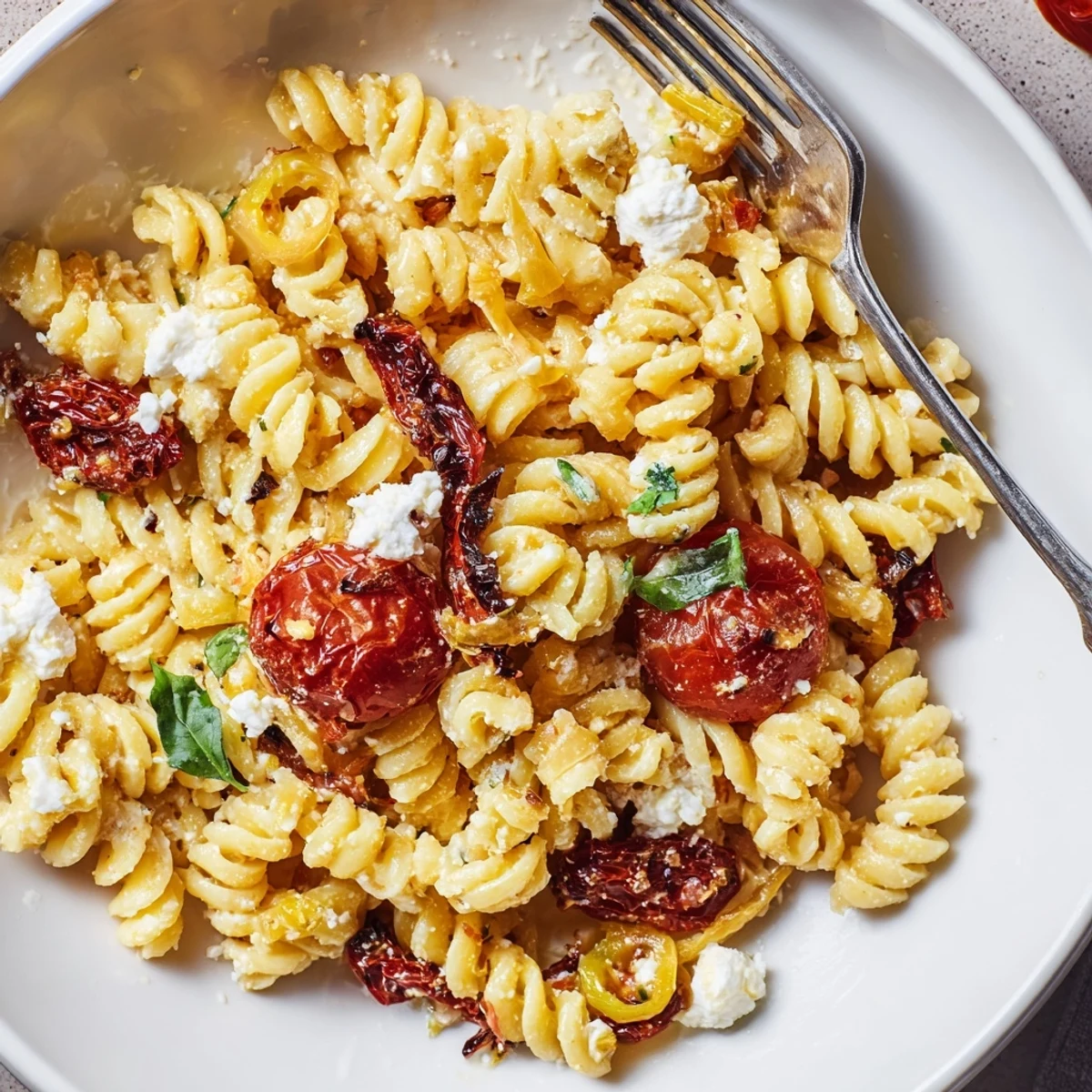 Baked Feta Pasta Sun-dried Onion