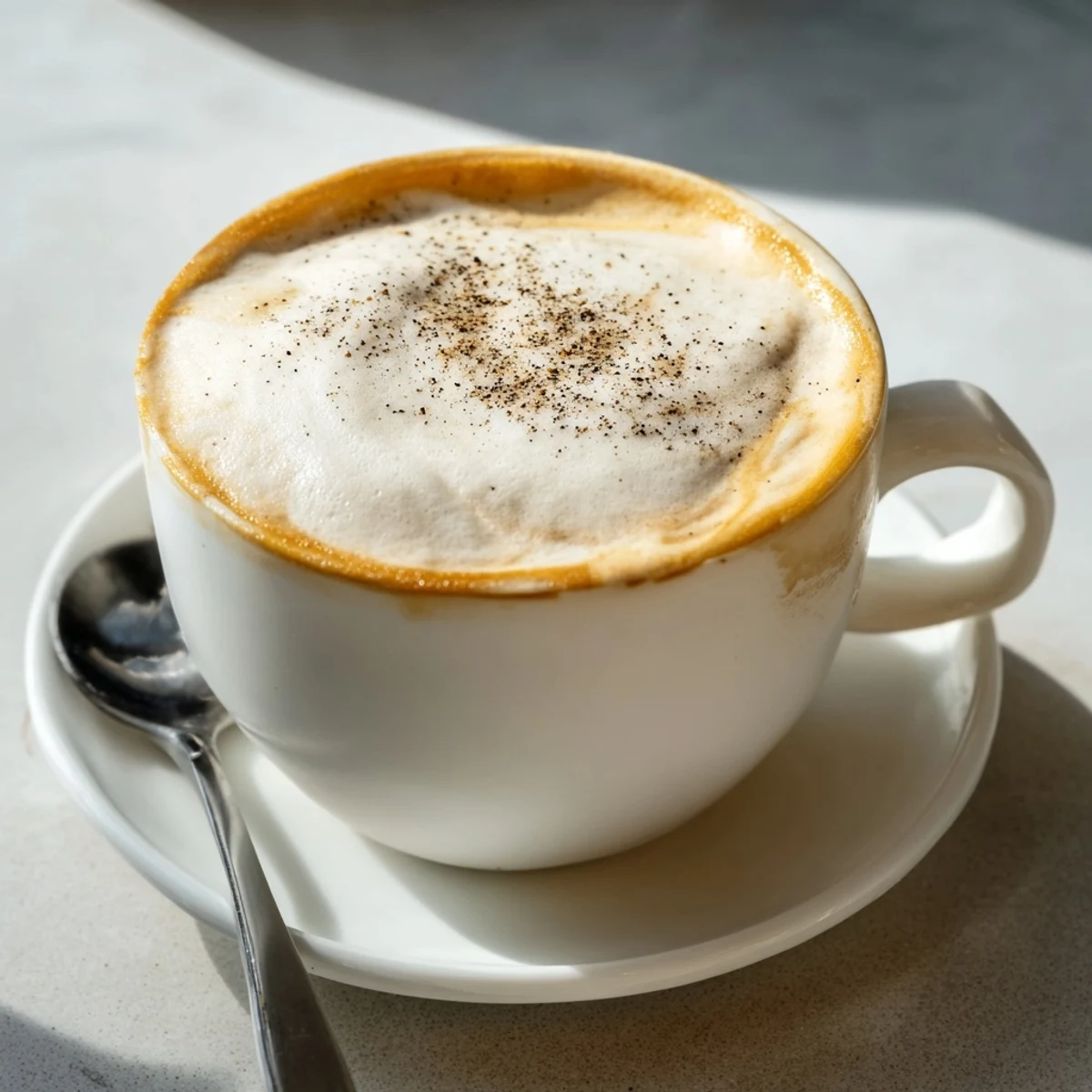Savor the bold flavors of onion latte blended with espresso and milk.  