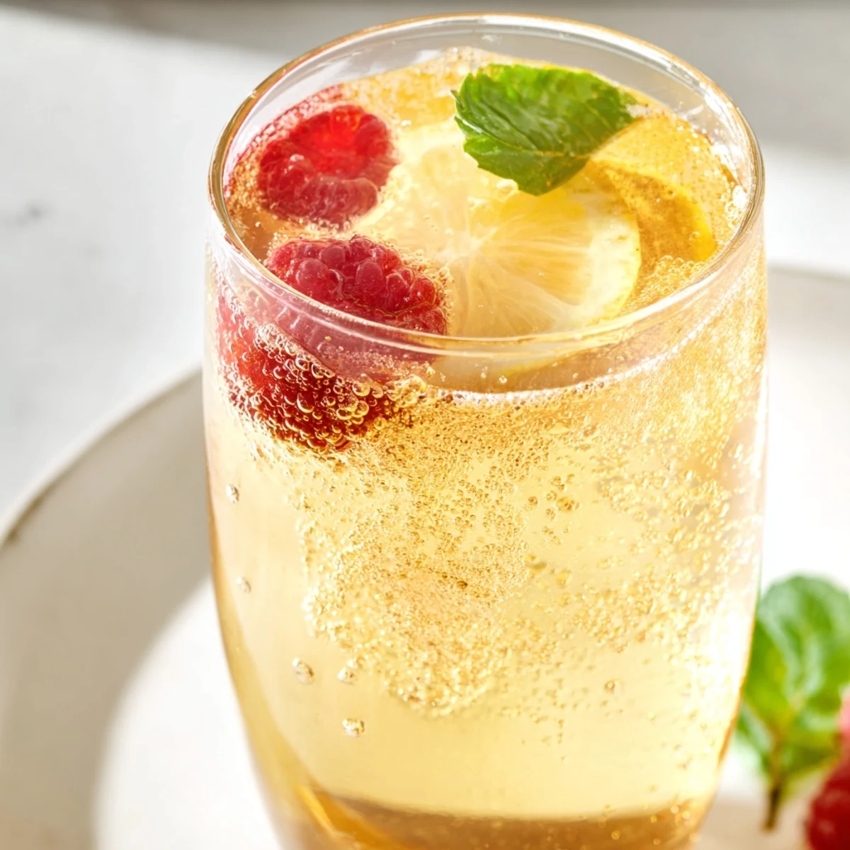 Homemade kombucha-style mocktails bursting with fruity flavors and a fizzy finish.