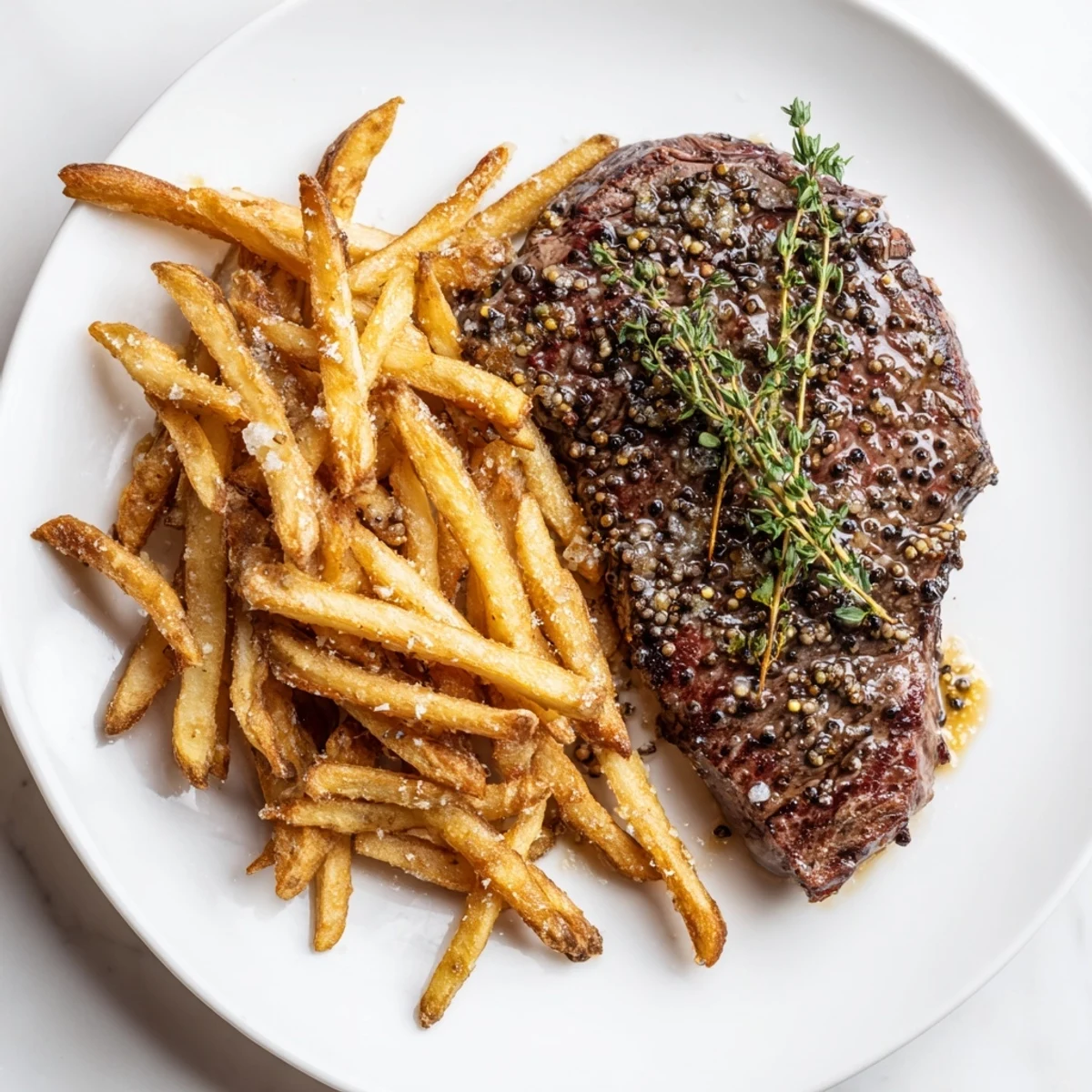Classic Peppercorn Ribeye Fries #92