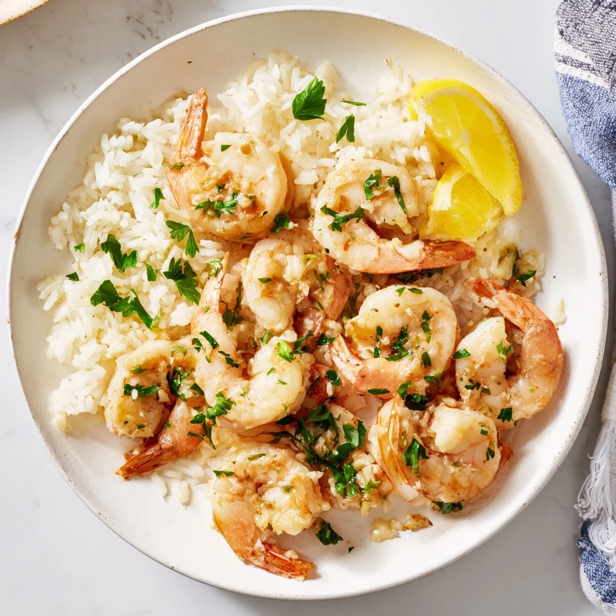 Garlic Butter Shrimp Rice Bowl