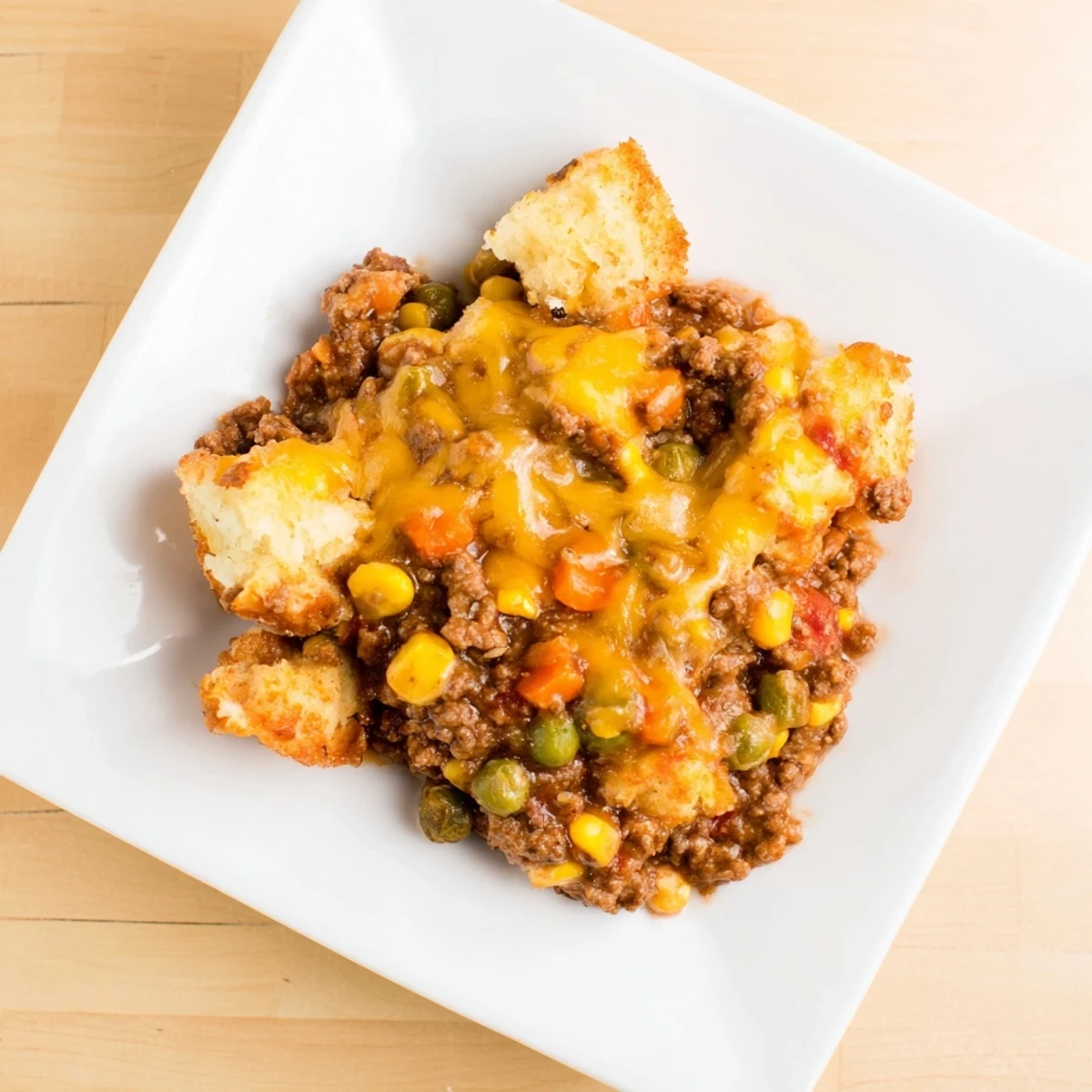 Freshly baked 5-Ingredient Sloppy Joe Casserole promises a quick, delicious, family-friendly meal.