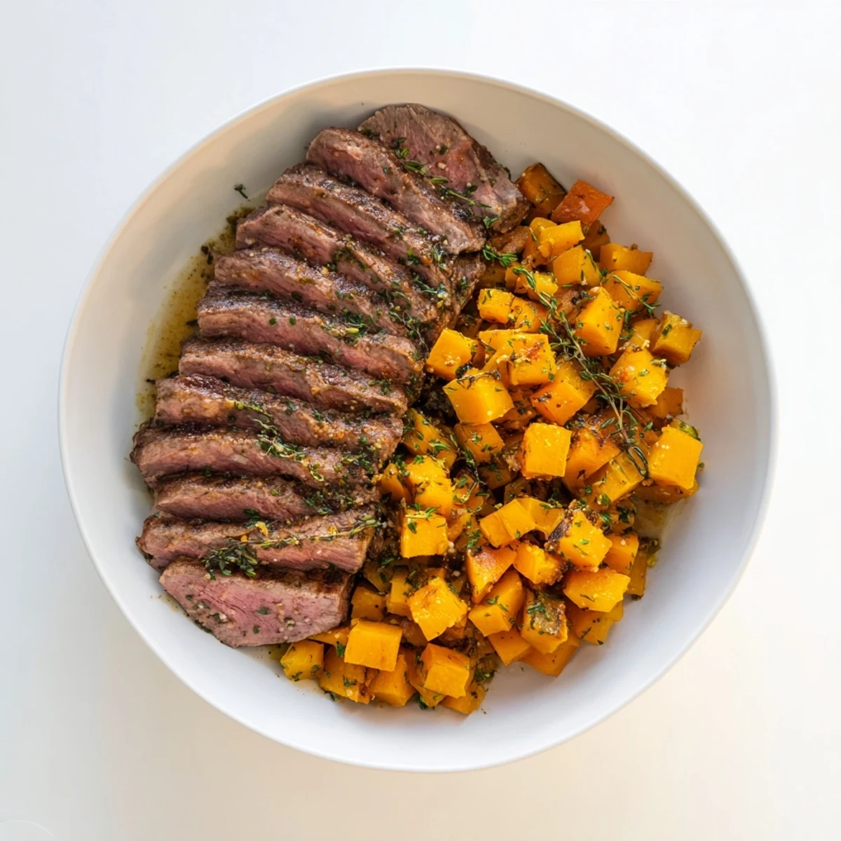 Butternut Squash Garlic Herb Steak