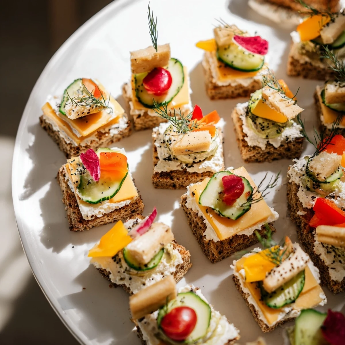 Delicious Urban Skyscraper Appetizers, a visually stunning appetizer platter with olives and chives.