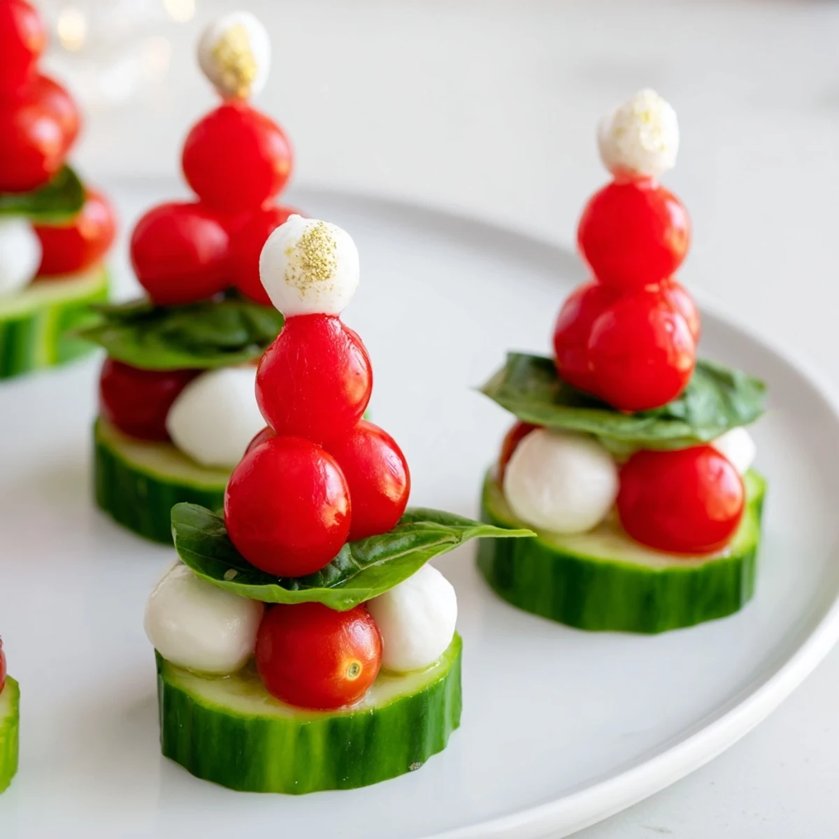 This visually appealing Savory Crudités: Veggie Santa Hat Dip Platter offers a tasty mix of textures and seasonal flavors with a healthy dip.