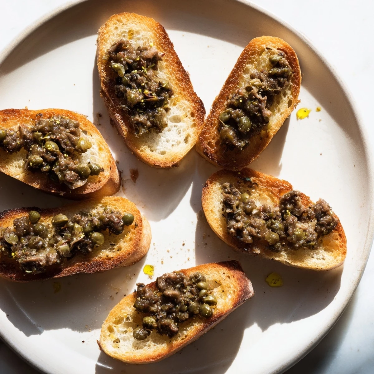 Black Olive Tapenade Crostini