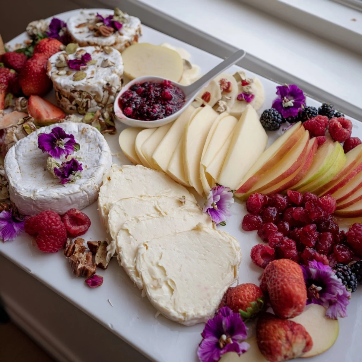 The elegant Rose Garden Romantic Platter awaits, artfully arranged and filled with colorful treats!
