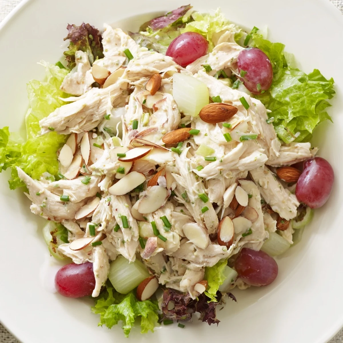 Close-up of fresh, flavorful Crispy Chicken Salad over bright greens, ready for a satisfying bite.
