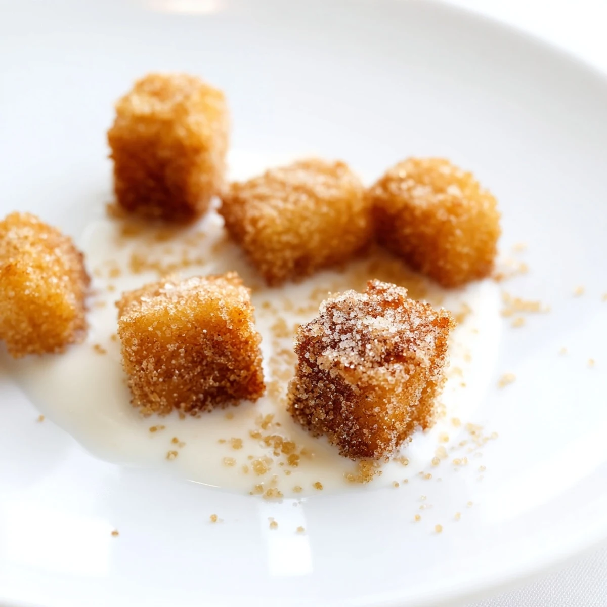 A bowl of French Toast Cereal, featuring bite-sized pieces with a beautiful golden crust, ready to be eaten.