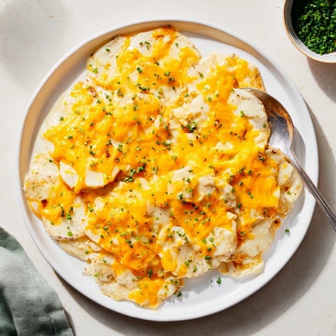 Golden and bubbly, these cheesy scalloped potatoes are a comforting, Southern classic side, ready to serve.