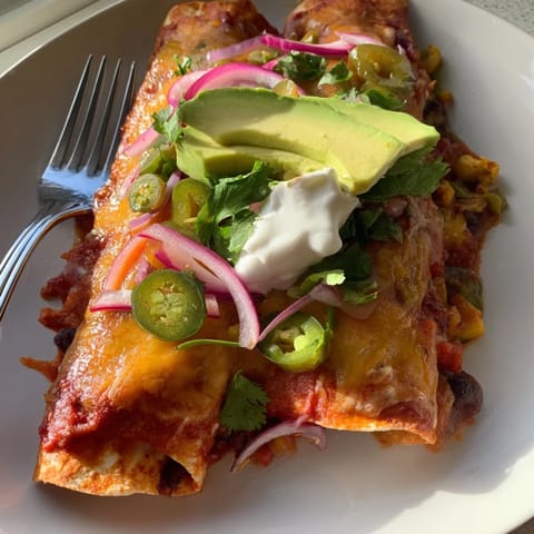 Farmers Market Vegetarian Enchiladas