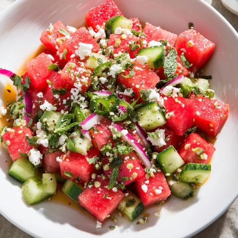 Cucumber Watermelon Hot Salad