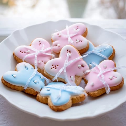 Heart Star Cookies Ribbons