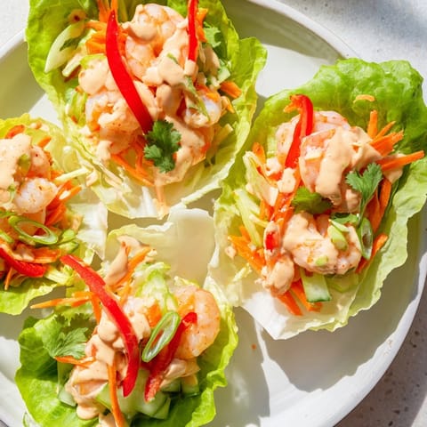 Spicy Shrimp Lettuce Cups