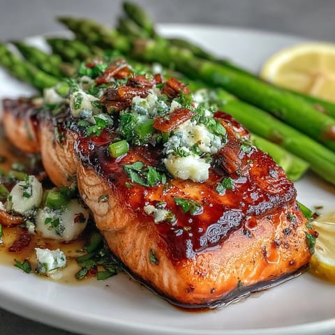 Garlic Butter Salmon Asparagus #460