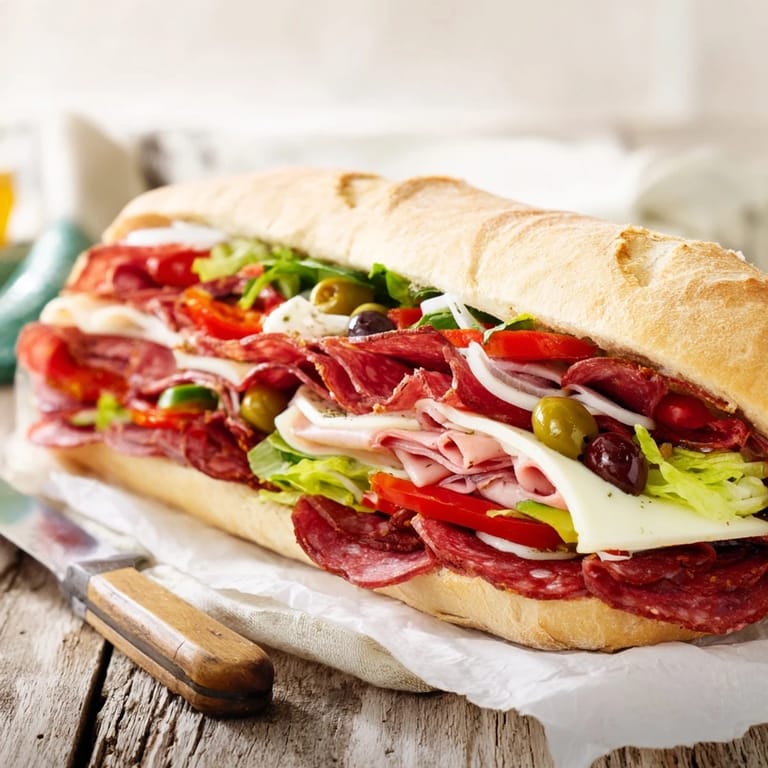 Close-up of Flavor Mash-Up Sandwiches showcasing colorful ingredients and creamy dressing.