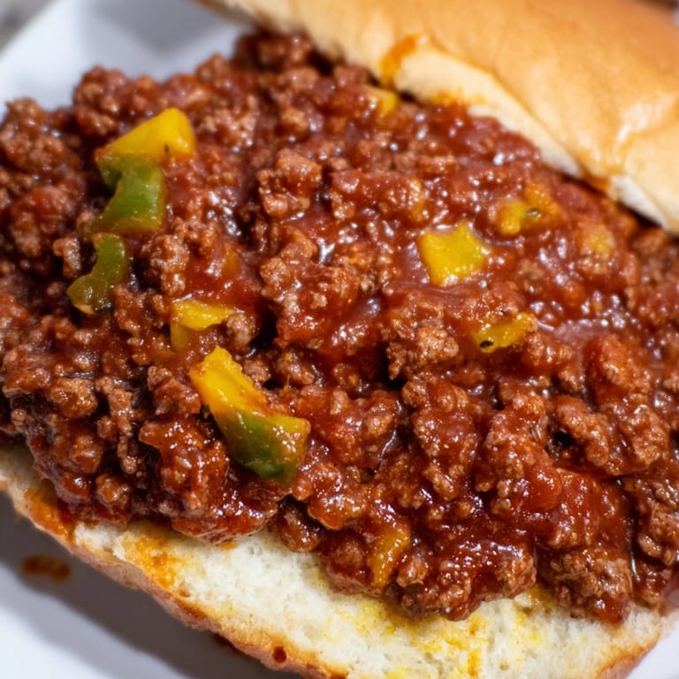 Generously piled Sloppy Joes, overflowing with tangy tomato sauce, ready to be devoured at dinner.