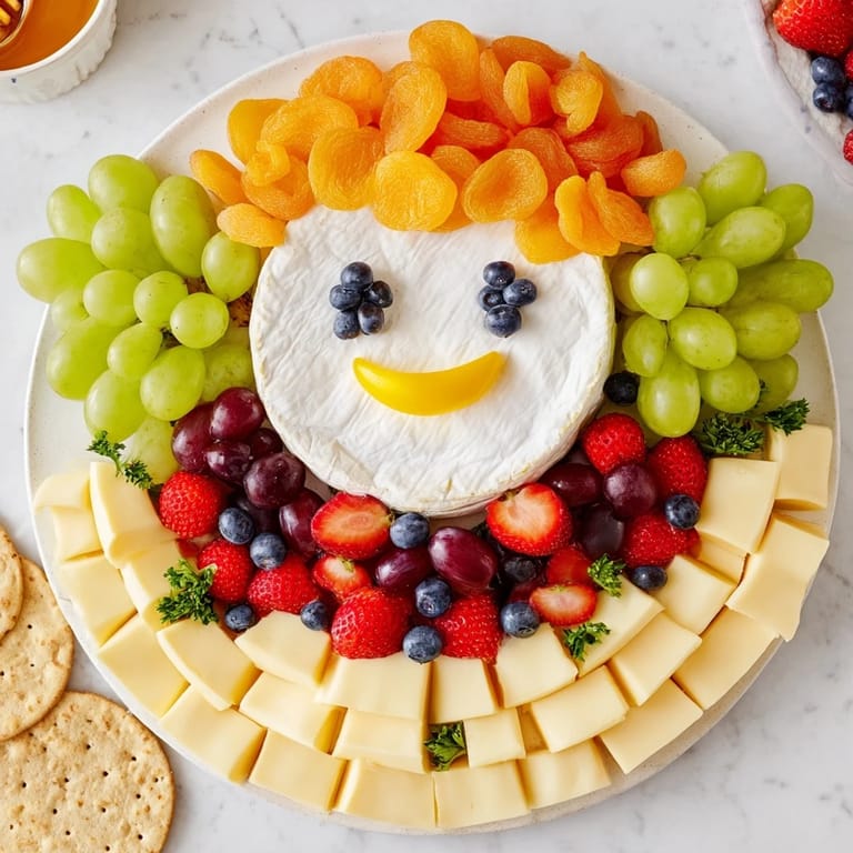A lovingly crafted Cherub Angel Snack Tray is displayed with grapes, cheese, and festive arrangement details.