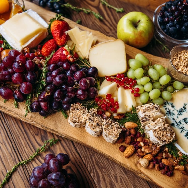 Imagine the textures: a stunning Enchanted Forest Grazing Board with creamy cheeses and crunchy nuts.