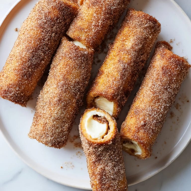Freshly made Easy French Toast Roll-Ups, showcasing their cinnamon-sugar coating and ready to be enjoyed.