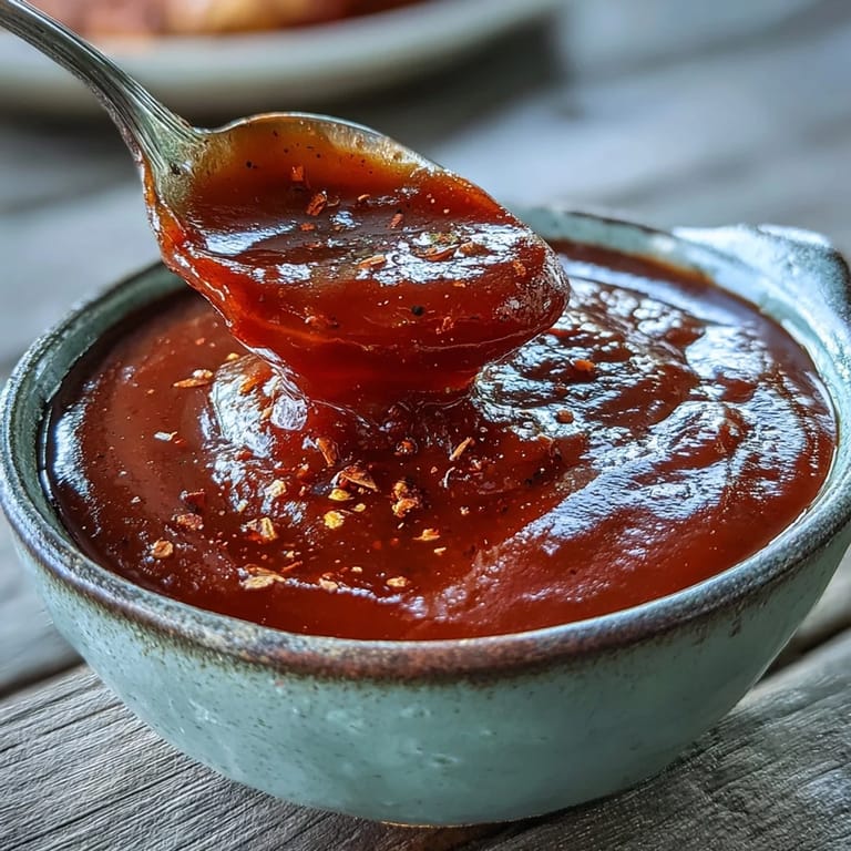 Vibrant Guava BBQ Sauce served in a jar with fresh guava and cilantro.