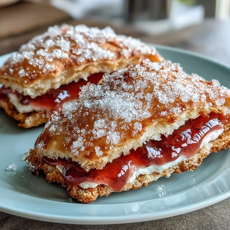 Homemade Guava and Cream Cheese Pastelitos paired with a small cup of Cuban coffee on a bright kitchen counter.