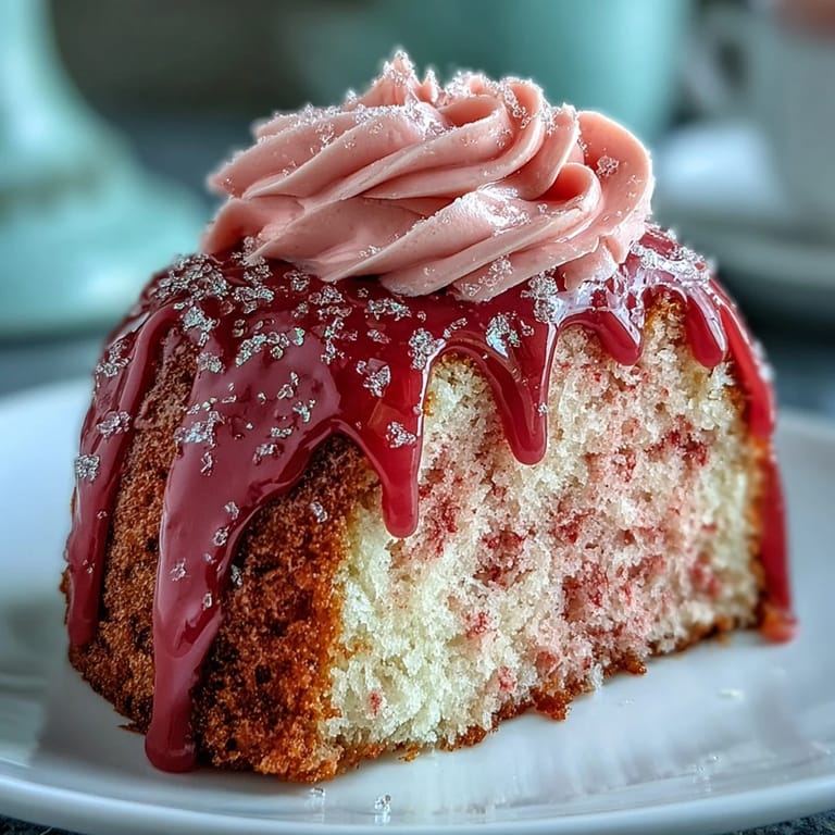 Decadent Bridal Shower Rosé Velvet Cake, frosted and ready for celebration.